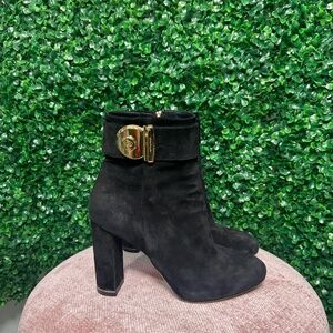 Ferregamo Black Suede Booties